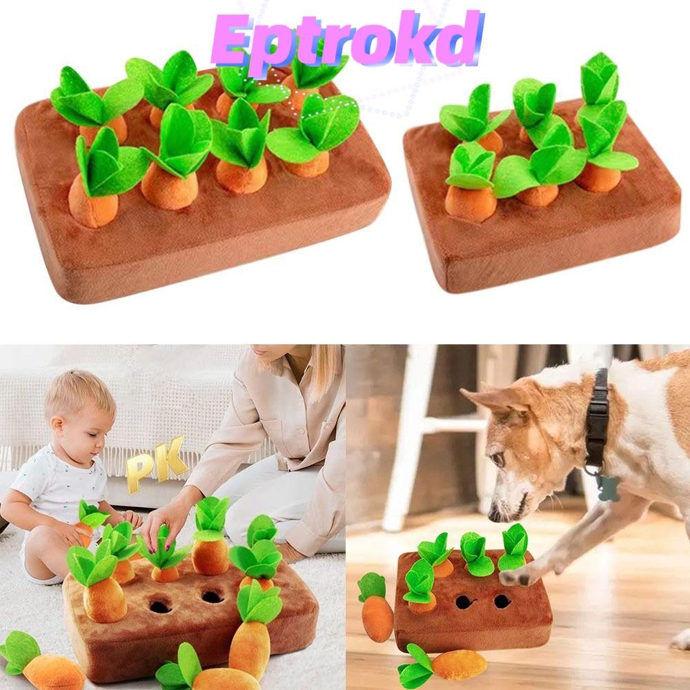 Eptro ตุ๊กตาแครอทของเล่นหัวไชเท้า Snuffle Mat ดึงหัวไชเท้าสวนสัตว์เลี้ยงสุนัข Chew ของเล่น
