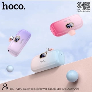 [มอก.] HOCO A15I / A15C / A5I / A5C พาวเวอร์แบงค์ 5000mAh พอร์ต iOS / Type-C มีหน้าจอ แบตสำรอง hc2