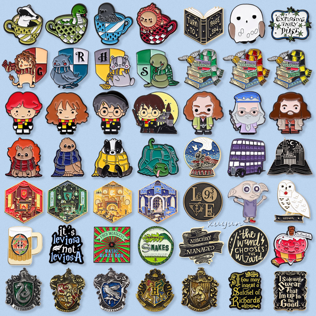 Magic Academy Lapel เข็มกลัด Potion หมวกตัวละคร Word ภาพยนตร์เคลือบ Pin การ์ตูนกระเป๋าเป้สะพายหลัง Badge ของขวัญเครื่องประดับสําหรับเพื่อน
