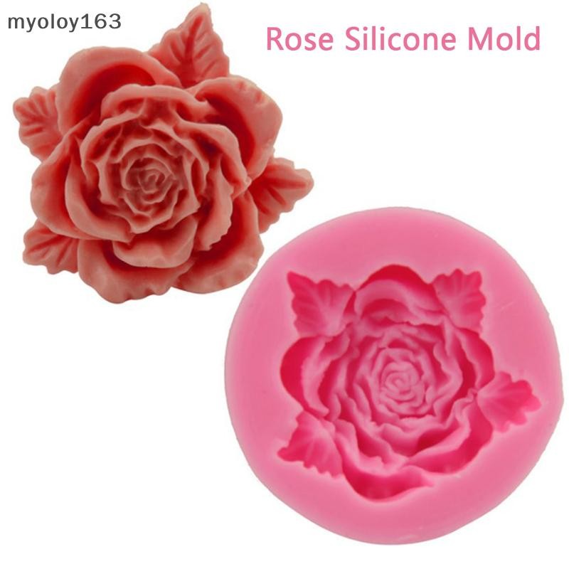 Myoloy Rose เค้กซิลิโคน 3D ดอกไม้ Fondant แม่พิมพ์ Cupcake Candy ช็อกโกแลตตกแต่ง TH