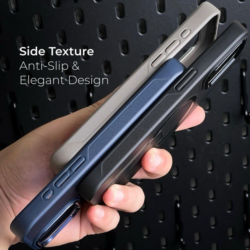 ทะเลทรายไทเทเนียมเคลือบพลิกซ่อนยืนเคสโทรศัพท์แม่เหล็กสําหรับ ไอโฟน 16 15 14 13 12 11 มือโปร สูงสุด 14 15 16บวกกรอบโลหะป้องกันการตกปลอกผิวรู้สึกกันกระแทกปกหลัง - รูปที่ 3