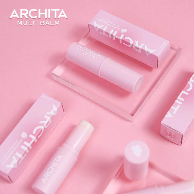 ARCHITA White Strawberry Skincare Stick Balm 7g อาชิตา สกินแคร์สติ๊ก. thumbnail 6