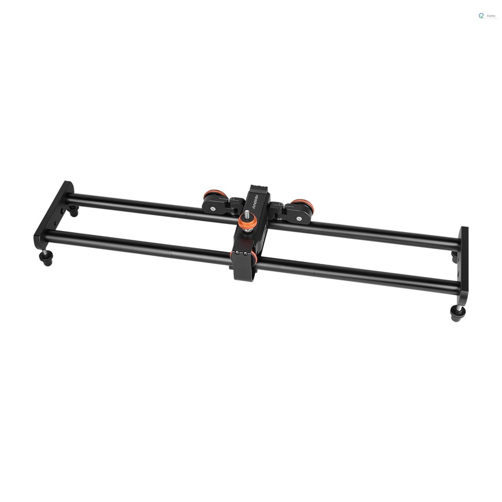 Andoer กล้องวิดีโอ Dolly Slider ชุด 3 ล้อ Auto Dolly รถ 3 ความเร็วปรับได้ + 60 ซม./23.6in รางกล้อง Slider + อะแดปเตอร์หัวบอลแบบยืดหยุ่นพร้อม Wirelss รีโมทคอนโทรล f