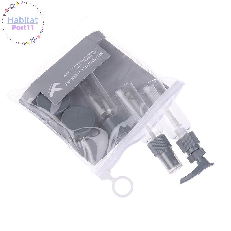 Habitatport Travel Bottles Kit แบบพกพาแยกตัวอย่างเครื่องสําอางขวดเปล่าชุด Skincare Water Lotion แชมพูครีม th