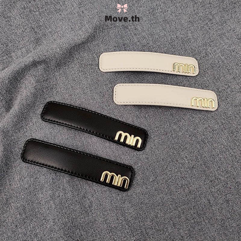 ในไทย-พร้อมส่ง✨อารมณ์ตัวอักษรที่ละเอียดอ่อนคลิปผมหน้าม้าแฟชั่นสูง Headwear สีลูกกวาด BB คลิป-Move