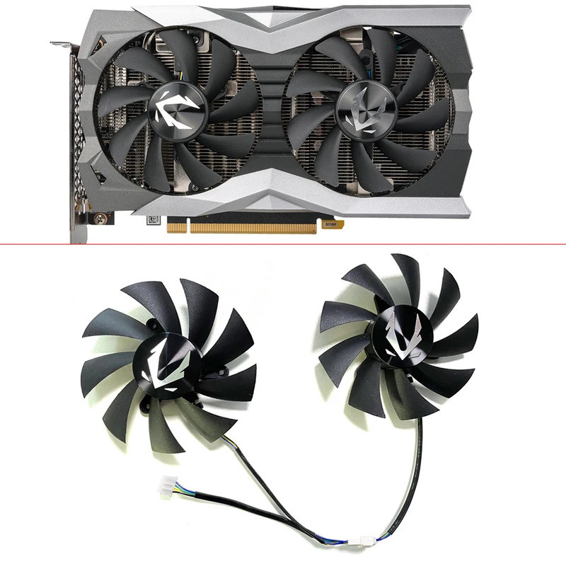 ใหม่ 87 มม.GA92A2H 0.35A GTX 1660Ti พัดลมกราฟิกสําหรับ Zotac GeForce RTX 2060 2070 SUPER Mini การ์ดพ
