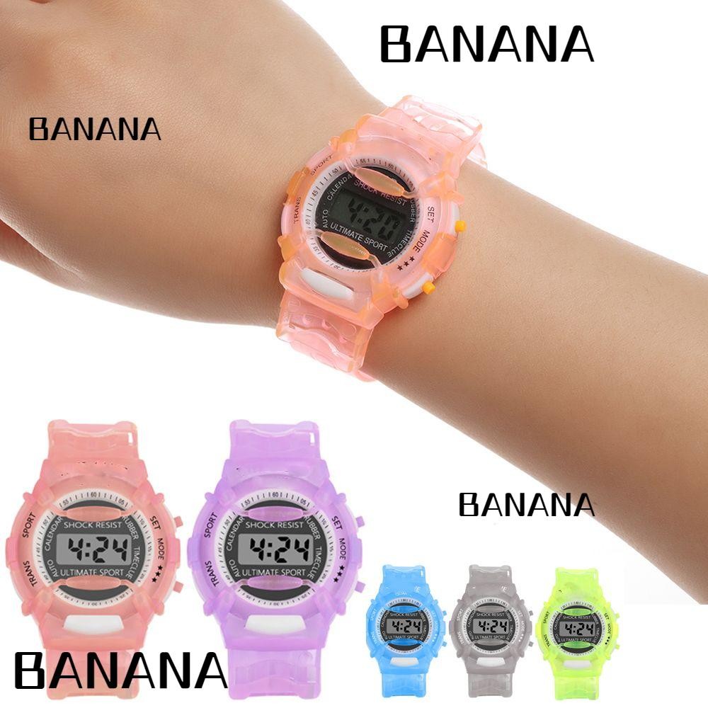 Banana1 นาฬิกาข้อมือ LCD ชายหญิงของขวัญการ์ตูนนาฬิกาข้อมือ Candy