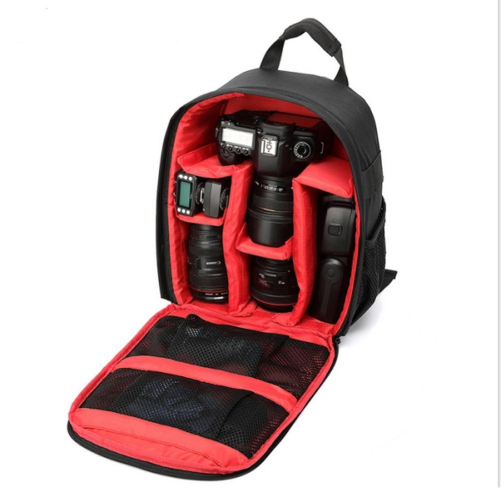 Hittime Multi-functional กล้องกลางแจ้งกระเป๋าเป้สะพายหลังวิดีโอดิจิตอลไหล่กระเป๋ากล้องกันน้ํากระเป๋าภาพสําหรับ DSLR N2P8