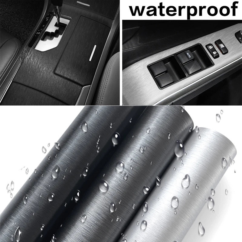 Vinyl Wrap Matt Brushed Aluminum Vinyl Wrap Film Waterproof PVC Foil Vehicle DIY Sticker Air Release