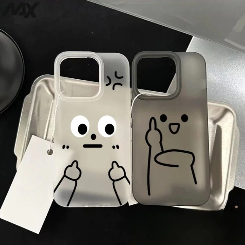 ฝาครอบโทรศัพท์นุ่ม ดูถูกจากมือเล็กๆน้อยๆ For iPhone 17 16 11 13 15 เคส ไอโฟน12 14 ProMax 7 8 16Plus X XR XSMaxกันกร
