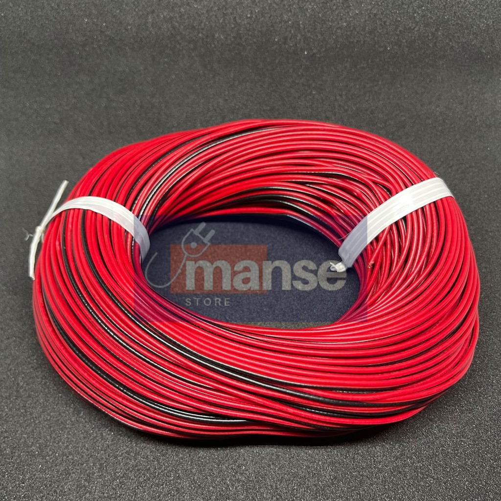 MERAH Awg24 Double 2x18 Red Black Cable / Awg 24 2x18 0.12 50m Cable
