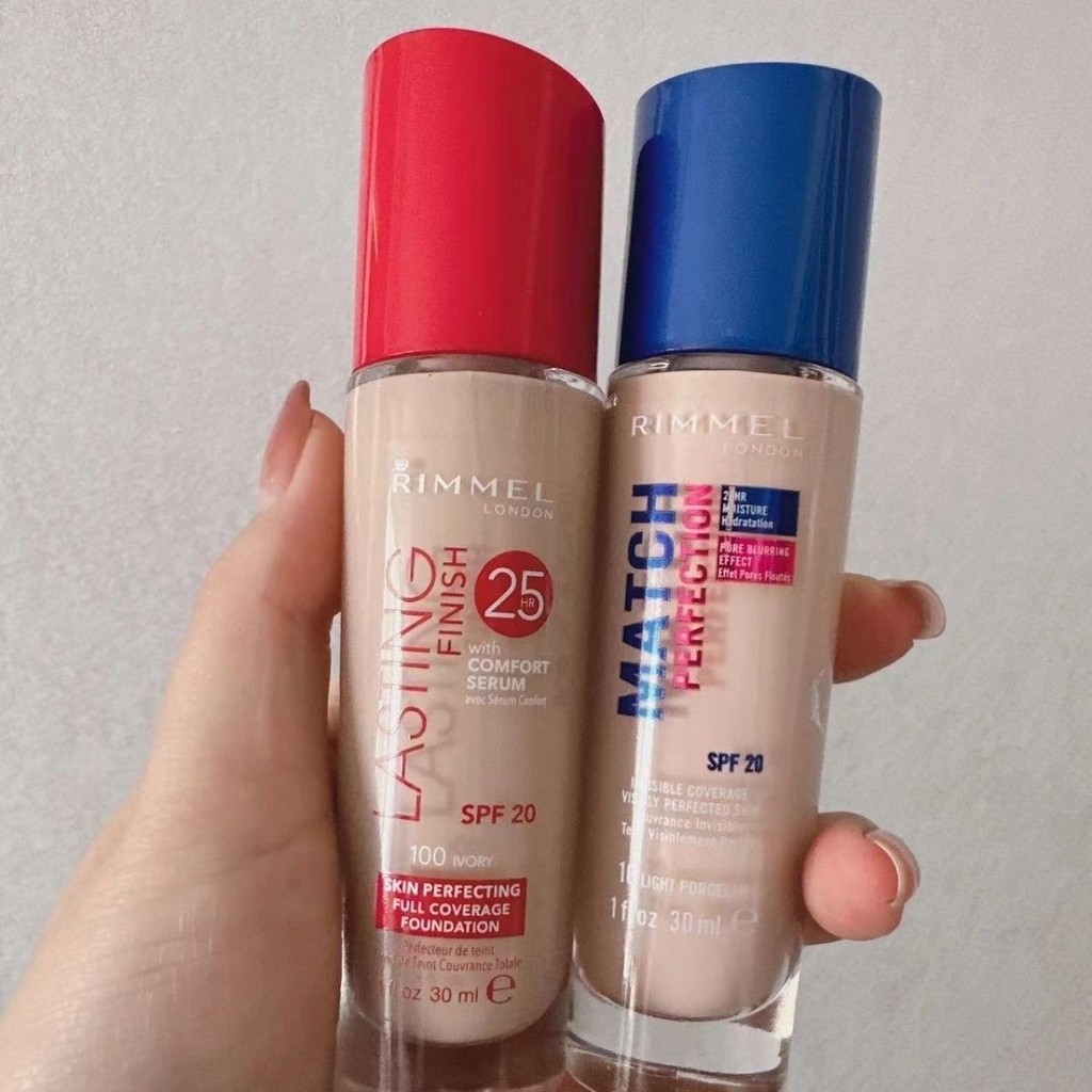 หัวปั๊มแรงดัน Rimmel Rimmel 25 ชั่วโมงยาวนาน Non-Take-Off แต่งหน้าควบคุมน้ํามันครีมกันแดด Liquid Fou
