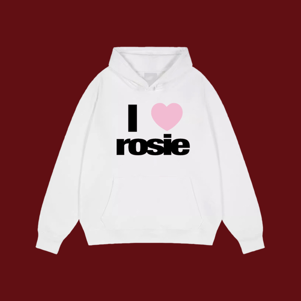 👕HOT! Kpop BLACKPINK ROSE ROSIE POP-UP Merch Hoodie Plus ขนาดเกาหลีแฟชั่นผู้ชายและผู้หญิง  M-3XL