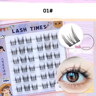 C-14🌟ขนตาปลอม3D แบบช่อ ไม่ต้องใช้กาวสำหรับมือใหม่ ติดง่าย ตาโตธรรมชาติ สไตล์เกาหลี