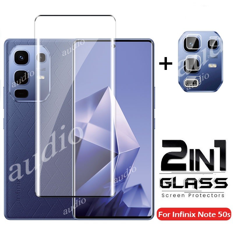 Infinix Note 50S 5G 2in1 ร้อนดัด 3D ป้องกันหน้าจอกระจกนิรภัยสําหรับ Infinix Note 50S Note50s 5G ป้องกันหน้าจอ HD เลนส์ฟิล์มสําหรับ Infinix Note50S 5G ป้องกันหน้าจอฟิล์ม