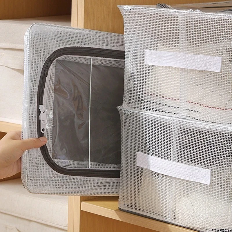 กล่องจัดระเบียบรองเท้า พีวีซี ความจุขนาดใหญ่ / โครงเหล็กติดตั้งฟรีรองเท้าเรียงลําดับกล่อง / ภายใต้เตียงความจุขนาดใหญ่รองเท้าชั้นเก็บ thumbnail 8