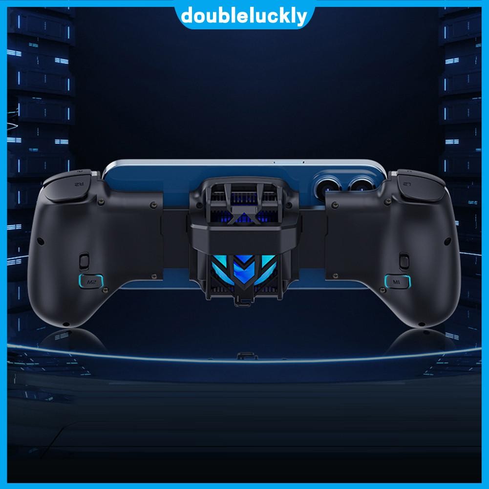 2 in 1 Telescopic Gamepad ประเภท C Dual จอยสติ๊กไร้สาย Cooling ตัวควบคุมเกมมือถือสําหรับ iPhone Android โทรศัพท์สวิทช์ PC