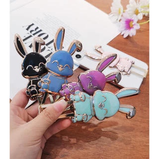 น่ารัก ที่วางโทรศัพท์มือถือ ลายการ์ตูนกระต่าย สามารถจับคู่กับโทรศัพท์มือถือทุกรุ่น แบบสติกเกอร์ พับได้ แบบสร้างสรรค์