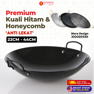 SUPERSAVE Wok Kuali Rendang Stainless Steel Pan Non-stick Honeycomb Kuali Hitam Kuali Besar Non Stick Cookware