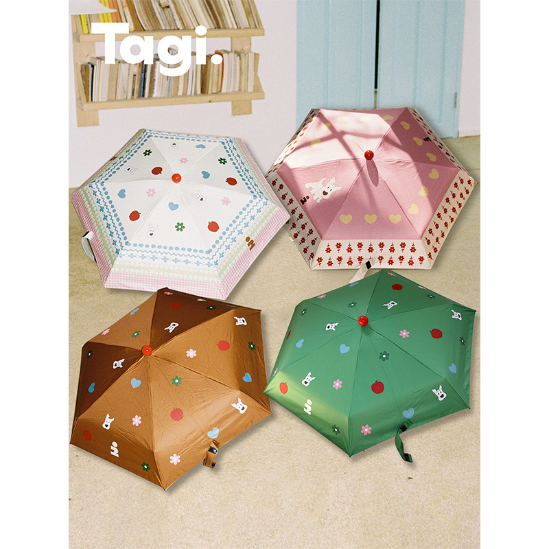 Tagi. Haha All-weather Umbrella UPF50+ ลายสุนัขน่ารัก