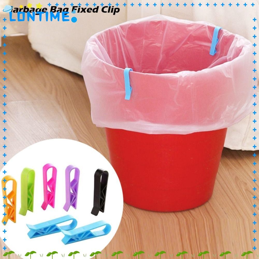 LONTIME 2 ชิ้นถังขยะคลิป, Mini Anti-Skid ถุงขยะคลิปคงที่, มัลติฟังก์ชั่น Universal Bin กระเป๋าหัวเข็มขัดคงที่ในครัวเรือน