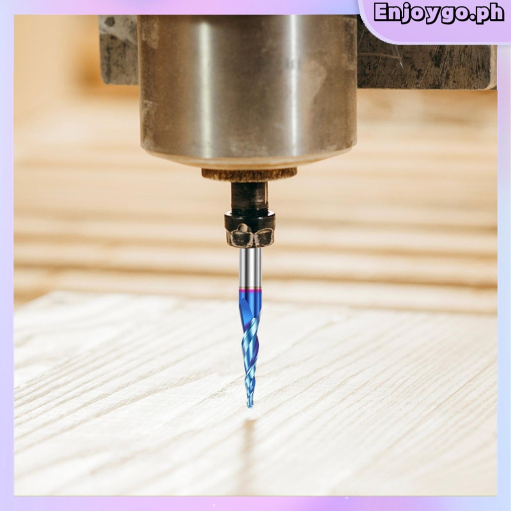 1/4 นิ้ว Shank 2 ขลุ่ย CNC Router บิต YK20 คาร์ไบด์เรียวบอลจมูก End Mills สําหรับแกะสลัก SHOPSKC1083