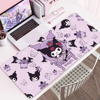 [คลังสินค้าพร้อม] แผ่นรองเมาส์ Kuromi แป้นพิมพ์คอมพิวเตอร์ขนาดใหญ่การ์ตูนโน๊ตบุ๊คเย็บการเรียนรู้การเขียนแผ่นรองโต๊ะสาวน่ารักนักเรียน สินค้า สํานักงานของขวัญ