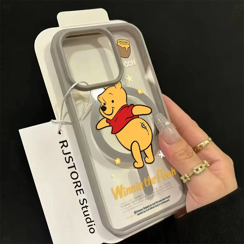 เคสโทรศัพท์หมีน้ำผึ้งสีเหลือง ใช้ได้กับ iPhone 12 13 Pro Max 14 Plus 11 Pro Max 13 Pro 14 Pro Max 15 16 Pro Max 15 Pro Max 16 Pro 12 Pro เคสอะคริลิคแม่เหล็กกันกระแทกทนทานต่อการสึกหรอ ราคา ถูกที่สุด ดีลบีเคเค แกลเลอรีภาพที่ 9