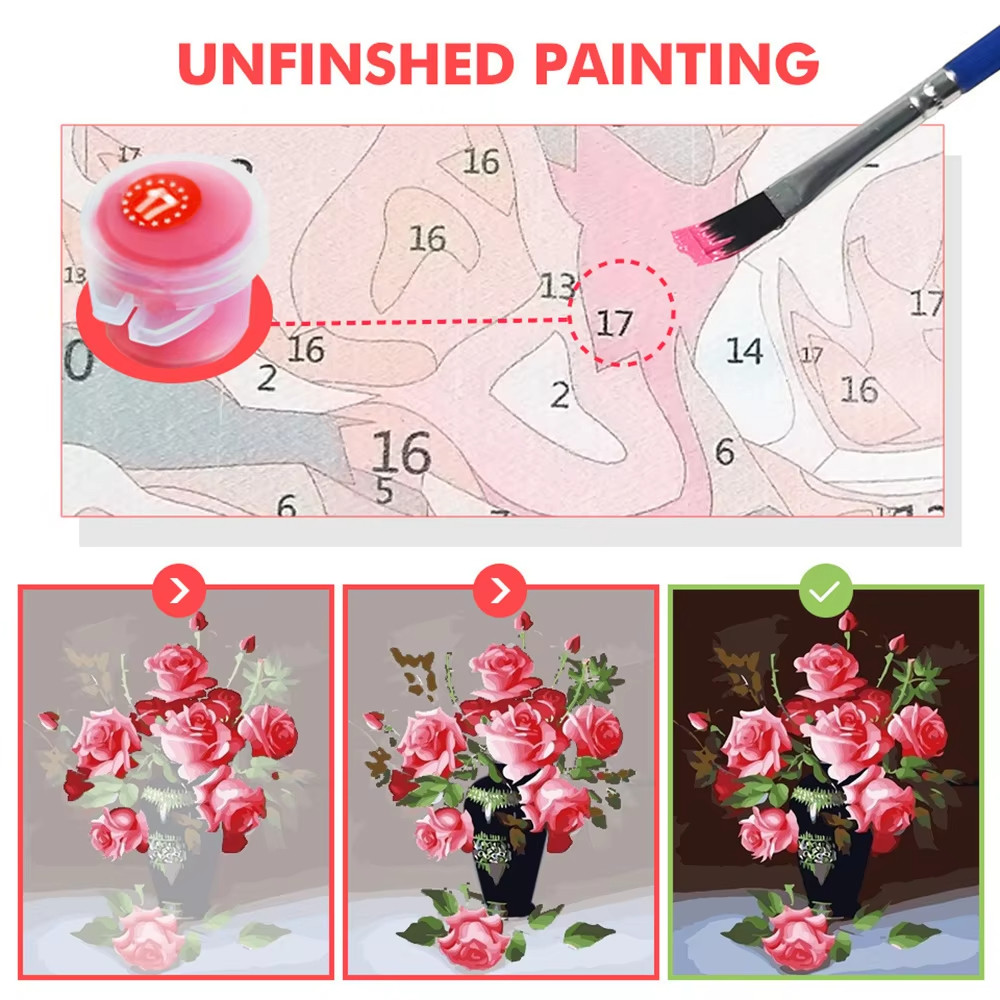 PLPrincess Series 5D DIY ภาพวาดเพชร/ภาพสีน้ํามันดิจิตอลคริสตัลปักครอสติสเพชรโมเสคชุดเย็บปักถักร้อย Rhinestone ตกแต่งบ้าน - รูปที่ 4