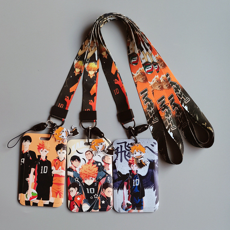 อะนิเมะ Haikyuu Hinata Shoyo ร้อนพิมพ์กรณีการ์ดเชือกเส้นเล็กรถบัสกรณีโทรศัพท์มือถือเชือกเส้นเล็กทํางาน ID
