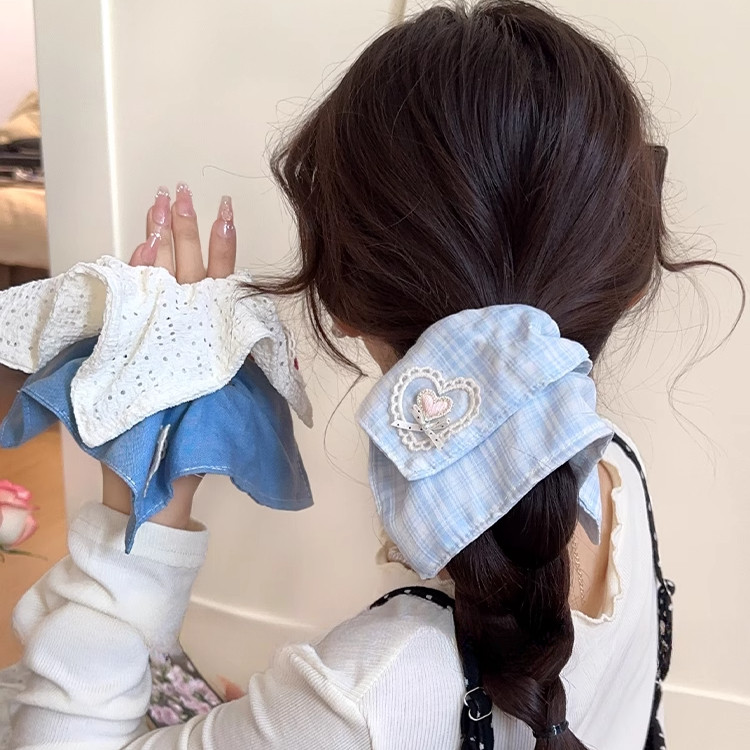 Cherry Bowknot Puppy Dog พิมพ์เชือกผมผม Scrunchies เครื่องประดับผม