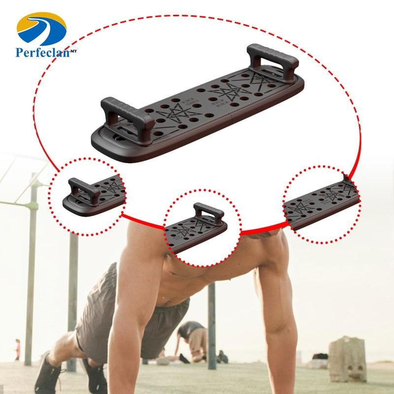 Perfeclan Pushup Training Board Pushup Stand ออกกําลังกายน้ําหนักเบา Gym Nonslip พร้อมแถบต้านทาน Ab 