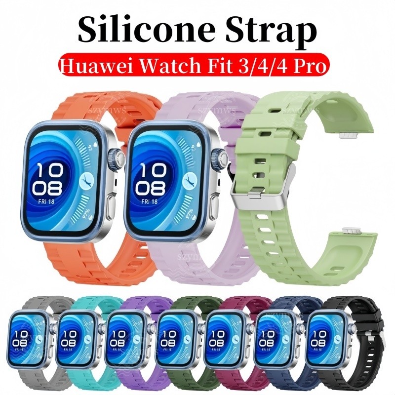 สําหรับ Huawei Watch Fit 5/5 Pro/3/4/4 Pro สายซิลิโคนสมาร์ทวอท์ชเปลี่ยนสายรัดข้อมือสําหรับ Huawei Watch Fit3 4 4Pro 5 5 Pro Band สายคล้อง