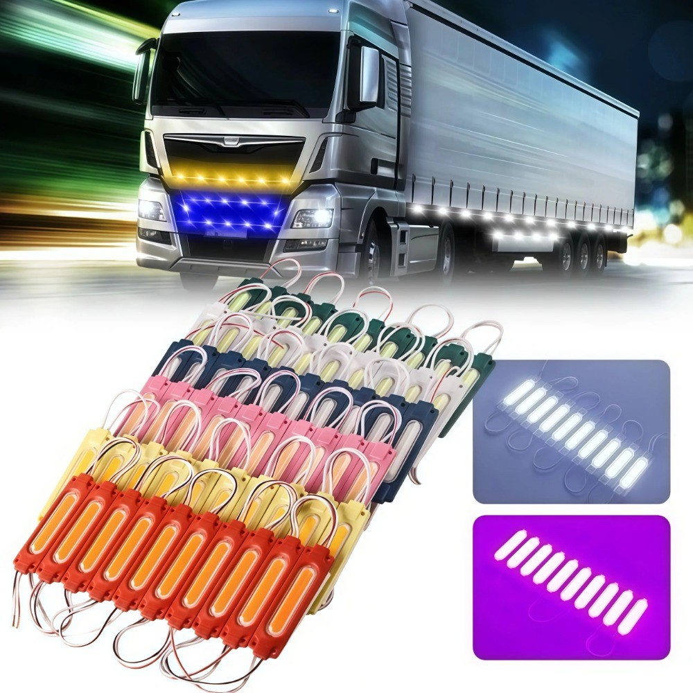 10PCS 12 V 24 V ไฟ LED สําหรับรถบรรทุกอุปกรณ์เสริมรถด้านข้าง Marker ไฟแสดงสถานะ COB Super Bright บนรถแทรกเตอร์ Lory ไฟเตือน