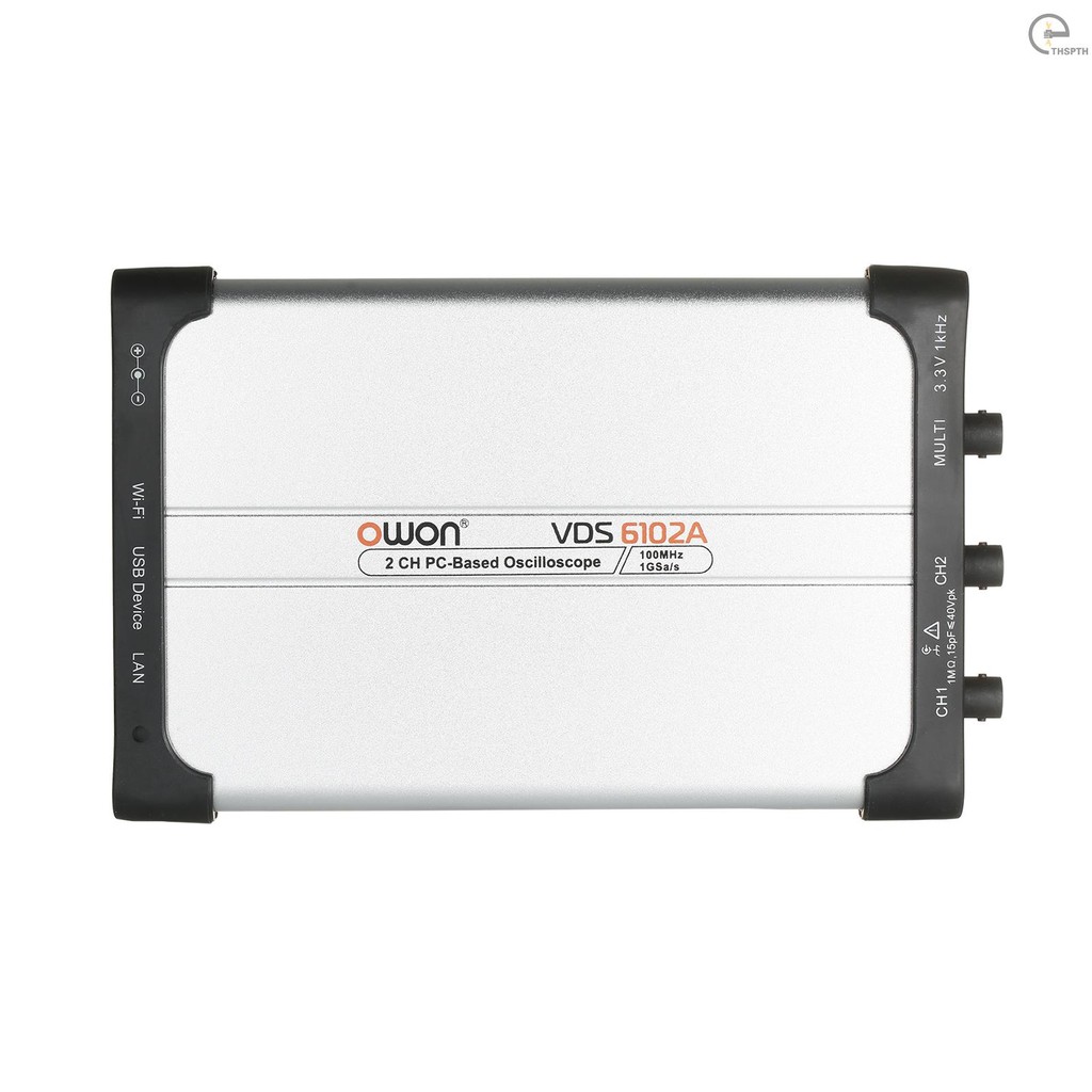 Owon VDS6102A USB PC Virtual Oscilloscope 2 ช่อง 100 MHz 1Gsa/s 14bits แบบพกพา ADC Type-C ดิจิตอล US