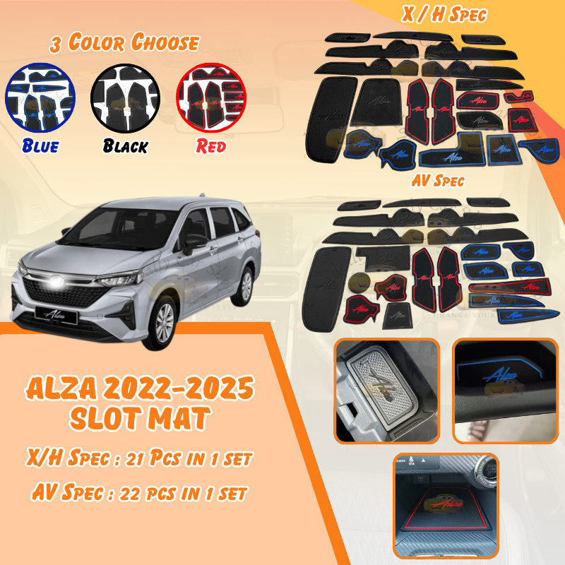 ใหม่ ALZA 2025 2024 2023 2022 22 ชิ้น 1 ชุด AVHX ภายใน Slot Mat ภายในรถ Anti Slip Slot MAT