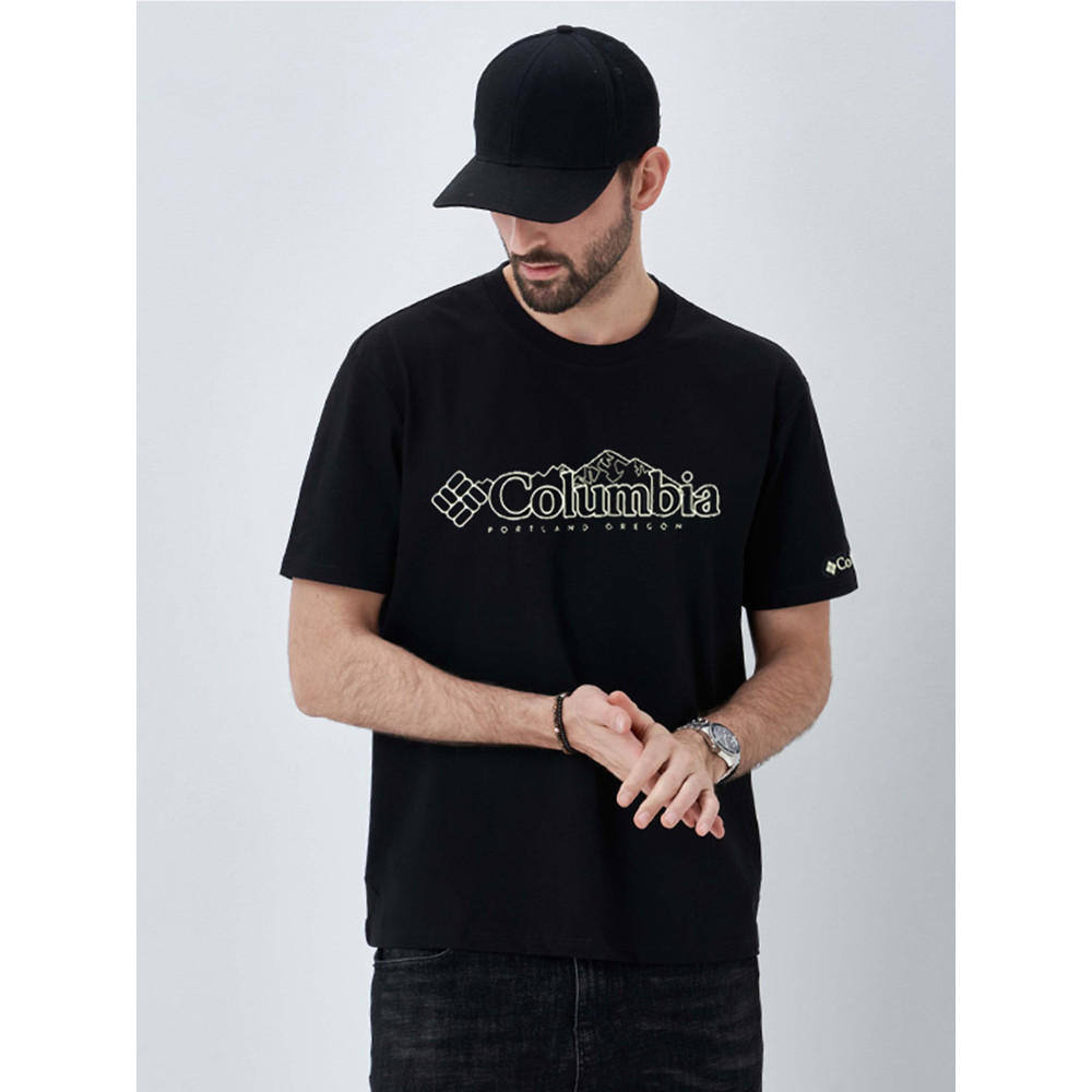XS-3XL Freedom Style เสื้อคุณภาพพรีเมี่ยม Mountain silhouette ลายพิมพ์ 100% Cotton Round Neck T-Shirt Unisex
