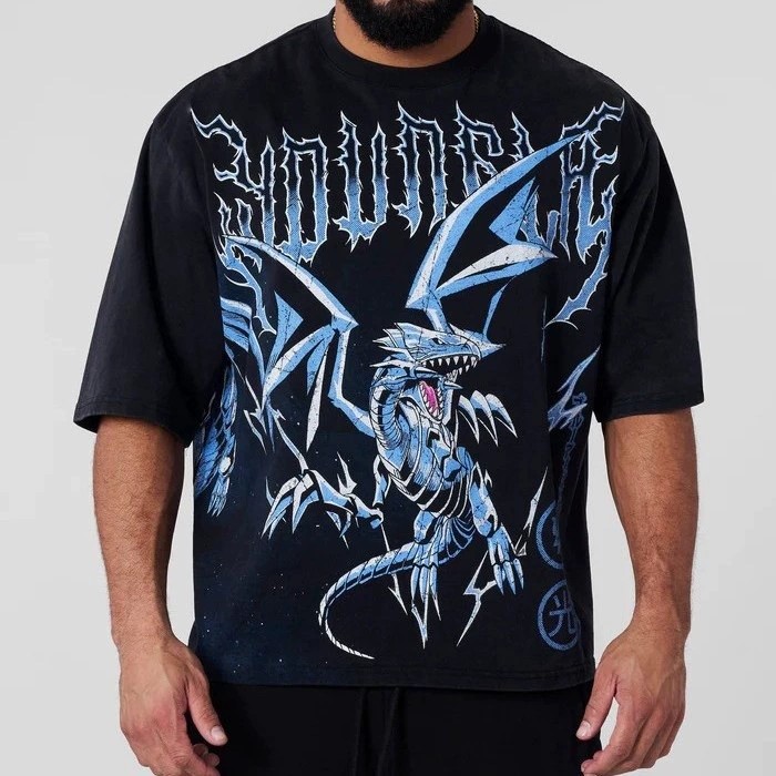 ใหม่ผู้ชายสบายๆพิมพ์แขนสั้นแห้งเร็วผ้าฝ้ายเสื้อยืดเพาะกายความยืดหยุ่นบาสเกตบอลเสื้อผ้าออกกําลังกายยิม YOUNGLA Yu-Gi-Oh เสื้อยืดขนาด S-2XL-2028
