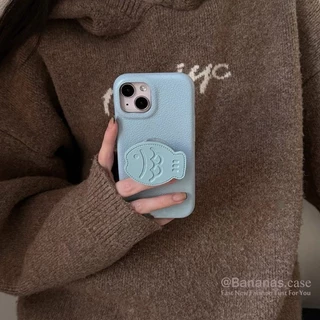 น่ารัก 3D DIY การ์ตูนปลาเคสโทรศัพท์สําหรับ iPhone 17 16 15 14 13 12 11 Pro Max X Xr Xs Max 7 8 Plus SE2020