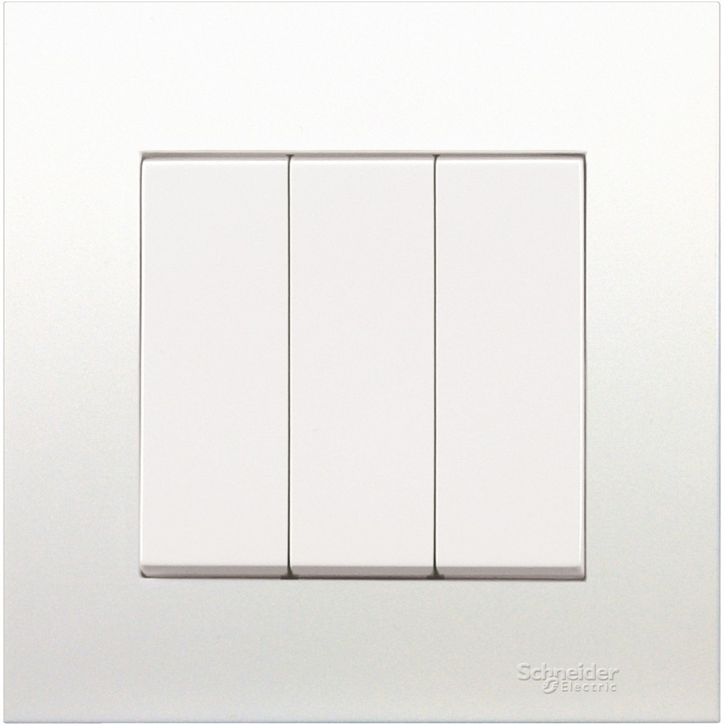 Schneider Vivace Flush Switch 3 Gang 1 Way