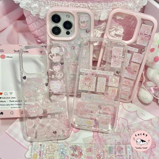กราฟิติลูกแมวเมโลดี้น่ารักนุ่มโปร่งใส เคส iPhone 17 15 11 13 16 14 12 Pro Max 6s 16 15 8 6 14 Plus 7Plus XR X XS Max Air