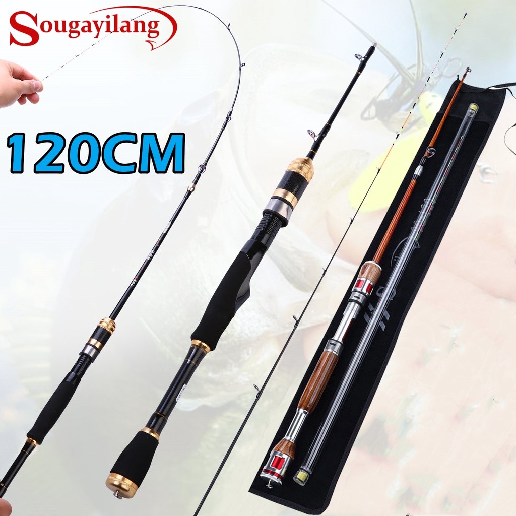 Sougayilang 120 ซม. คันเบ็ด 12-25lb คาร์บอนไฟเบอร์ 2 ส่วนตกปลากุ้ง Rod