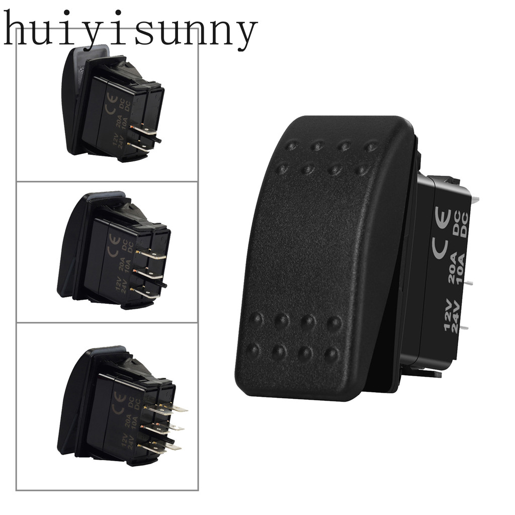 HYS 12V 24V Rocker Switch 2Pin SPST ON OFF / 3Pin SPDT ON OFF ON / 6Pin-DPDT สําหรับรถยนต์เรือรถพ่วง