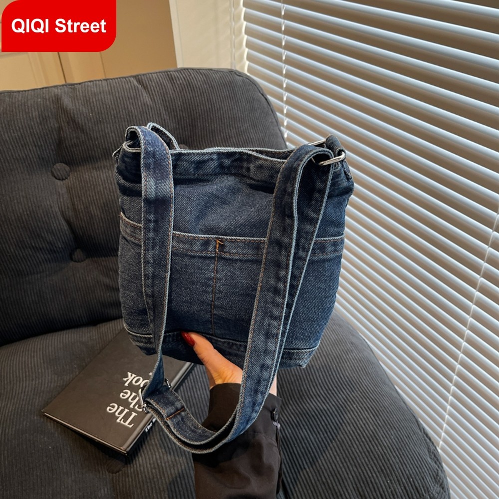ผู้สื่อสาร,ใหม่ ผ้ายีนส์ทนทานความจุขนาดใหญ่กระเป๋าสํานักงาน