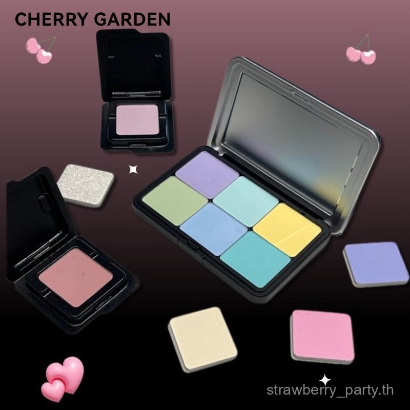 ชุดอายแชโดว์ CHERRY GARDEN สีเดียว แบบประกอบเอง แมตต์ ไฮไลท์ ติดทนนาน กันน้ำ AIEK
