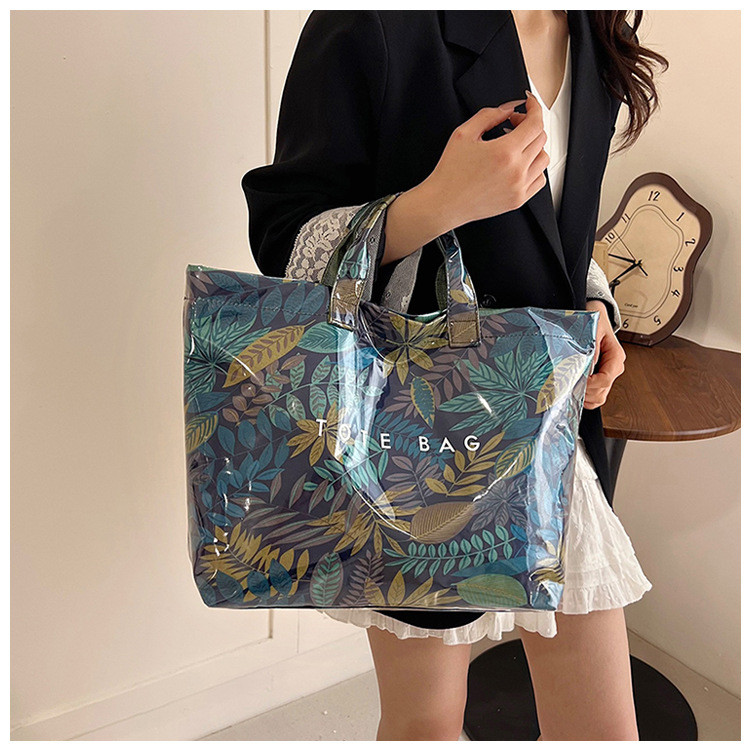 2026 ขายร้อน PVC กันน้ําขนาดใหญ่ความจุพืช Casual Commuter อเนกประสงค์กระเป๋าถือ Tote Bag
