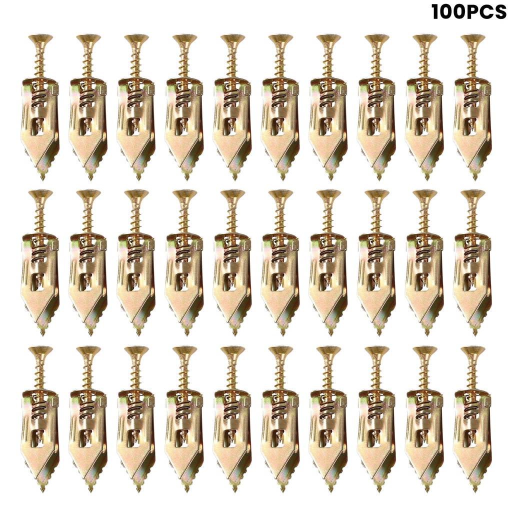 หนึ่งชิ้นแตะขยายสกรูยึดสกรูยิปซั่มสกรู, สกรูไม้, สกรูหัวสกรู, สมอผีเสื้อเหล็ก, สมอเหล็ก 100 ชิ้นต่อถุง - รูปที่ 6