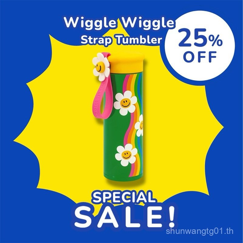 ✅     แก้วน้ำ Wiggle Wiggle Strap ที่ขายดีที่สุด แก้วเก็บความร้อนและเย็นพร้อมที่จับ ขนาด 430 มล. KGG