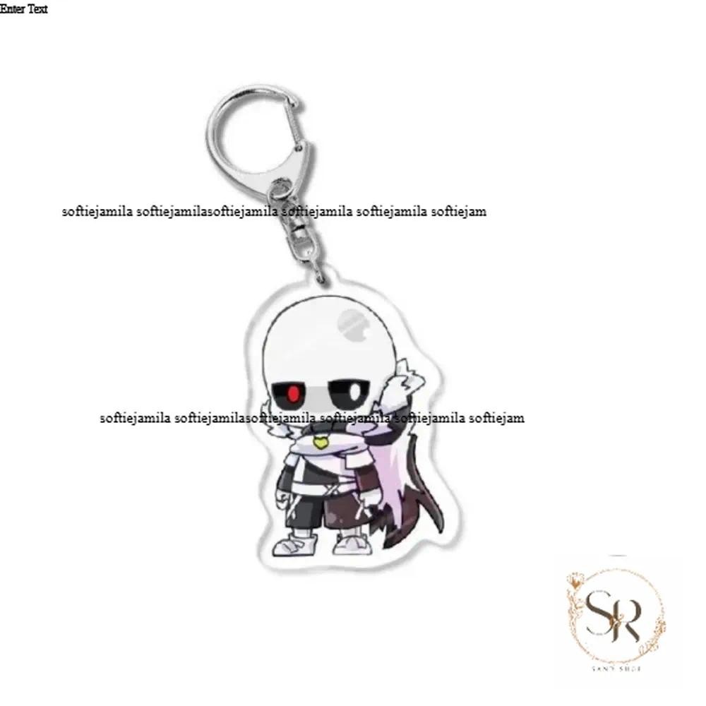 เกม Undertale Sans Flowey Papyrus Asriel พวงกุญแจคอสเพลย์อุปกรณ์เสริมพวงกุญแจจี้อะคริลิค C
