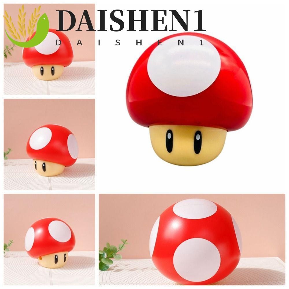 Daishen1 ไฟกลางคืน รูปเห็ดซูเปอร์มาริโอ้ ชาร์จ USB ของเล่นสําหรับเด็ก